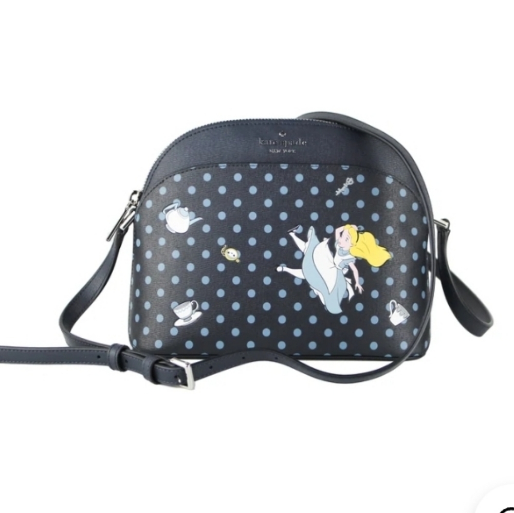 Kate Spade X Disney Alice in Wonderland Medium Leather Dome Crossbody Handbag